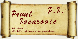 Prvul Košarović vizit kartica